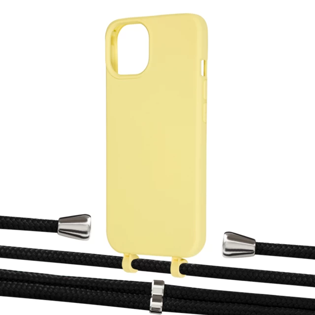 Чехол Upex Alter Eyelets for iPhone 13 Daffodil with Aide Black and Casquette Silver (UP115948)