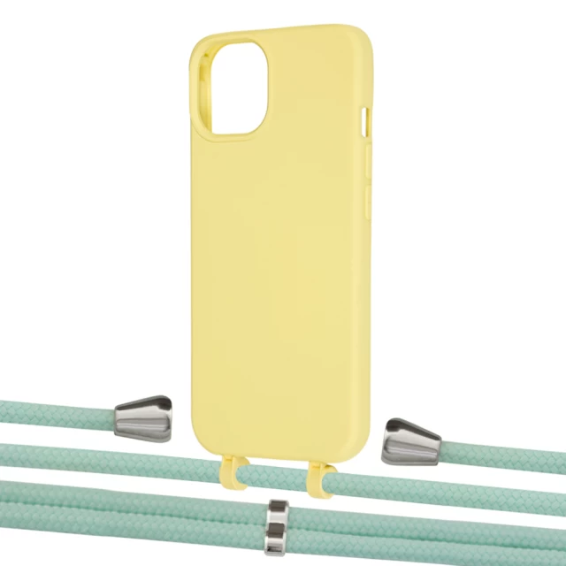 Чехол Upex Alter Eyelets for iPhone 13 Daffodil with Aide Pistachio and Casquette Silver (UP115953)