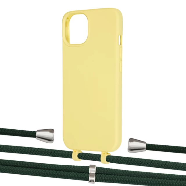 Чохол Upex Alter Eyelets for iPhone 13 Daffodil with Aide Cyprus Green and Casquette Silver (UP115956)