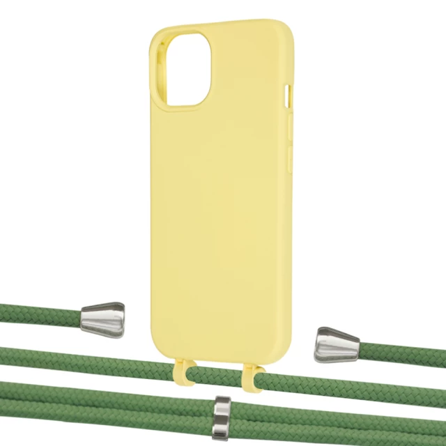 Чохол Upex Alter Eyelets for iPhone 13 Daffodil with Aide Mint and Casquette Silver (UP115957)