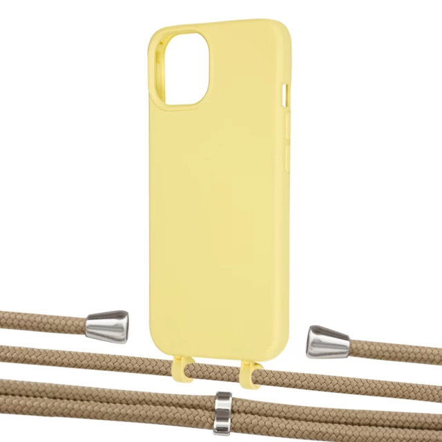 Чохол Upex Alter Eyelets for iPhone 13 Daffodil with Aide Sand and Casquette Silver (UP115962)