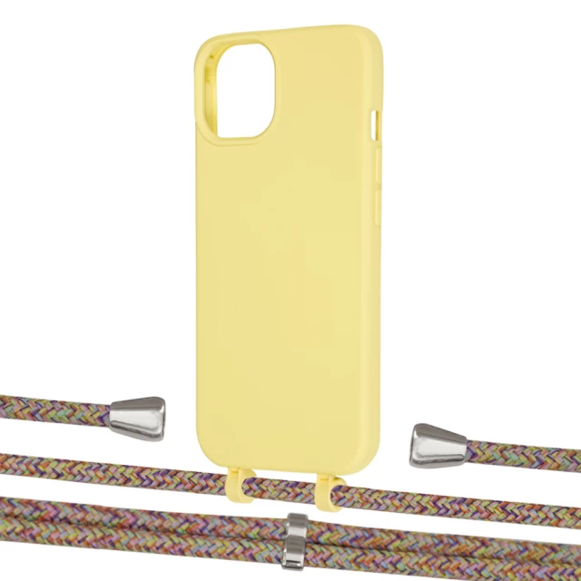 Чехол Upex Alter Eyelets for iPhone 13 Daffodil with Aide Confondre and Casquette Silver (UP115979)