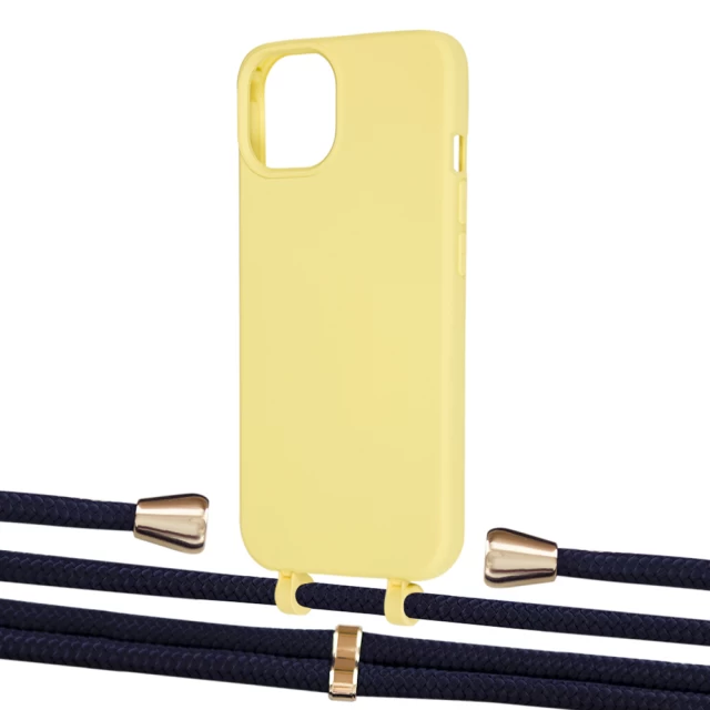 Чохол Upex Alter Eyelets for iPhone 13 Daffodil with Aide Deep Violet and Casquette Gold (UP115990)