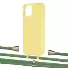 Чехол Upex Alter Eyelets for iPhone 13 Daffodil with Aide Mint and Casquette Gold (UP115992)