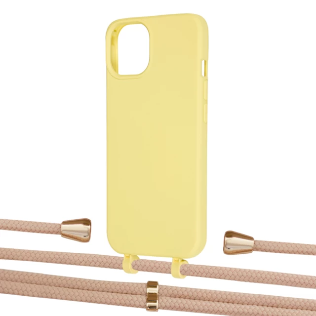 Чохол Upex Alter Eyelets for iPhone 13 Daffodil with Aide Creole Pink and Casquette Gold (UP115999)