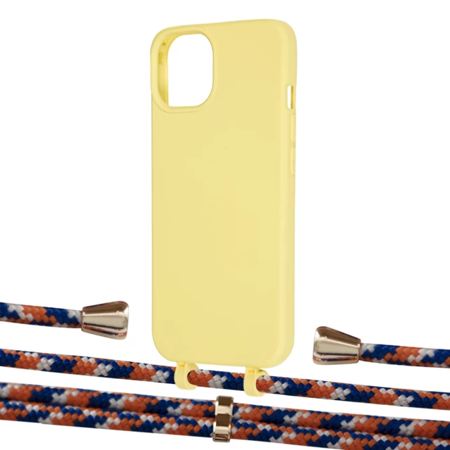 Чохол Upex Alter Eyelets for iPhone 13 Daffodil with Aide Orange Azure and Casquette Gold (UP116007)