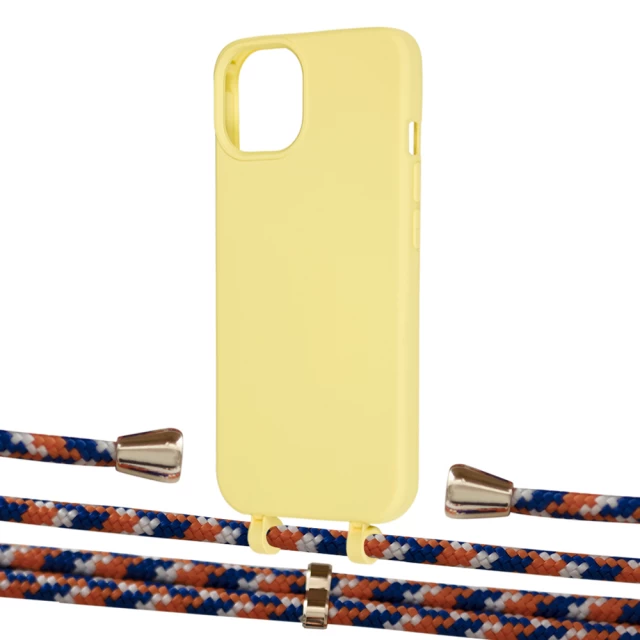 Чехол Upex Alter Eyelets for iPhone 13 Daffodil with Aide Orange Azure and Casquette Gold (UP116007)