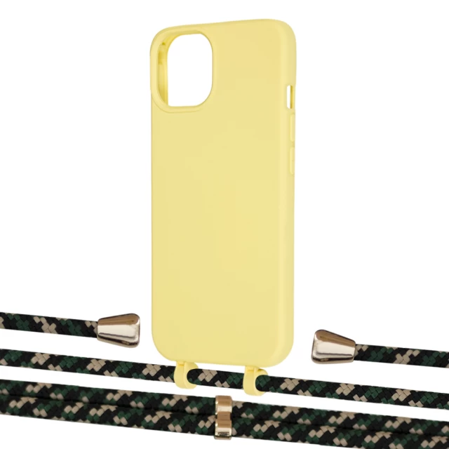 Чохол Upex Alter Eyelets for iPhone 13 Daffodil with Aide Juniper Camouflage and Casquette Gold (UP116009)