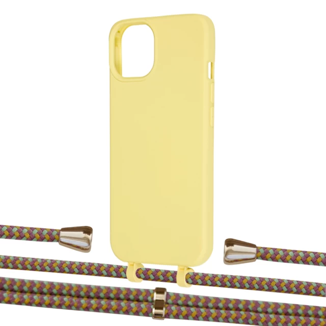 Чехол Upex Alter Eyelets for iPhone 13 Daffodil with Aide Couleur Vintage and Casquette Gold (UP116015)