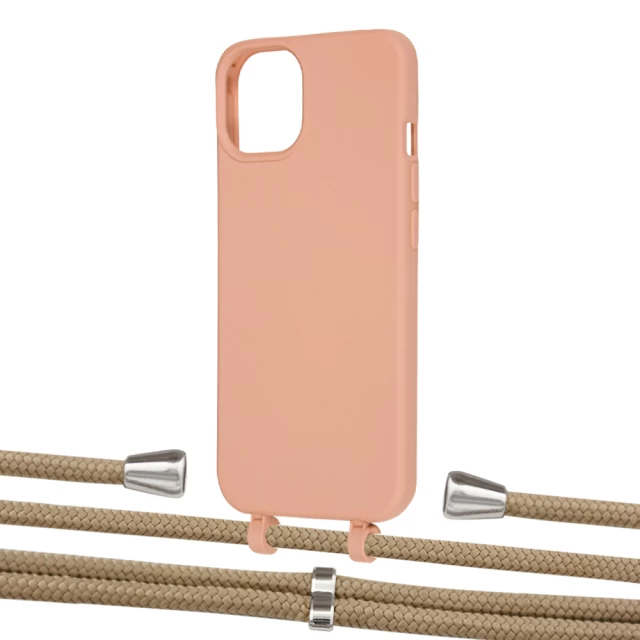 Чохол Upex Alter Eyelets for iPhone 13 Tangerine with Aide Sand and Casquette Silver (UP116102)