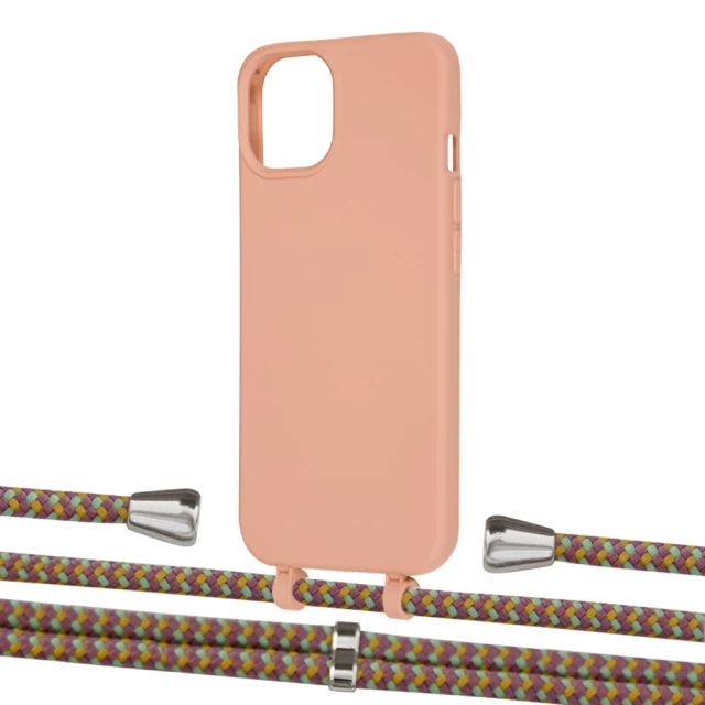 Чехол Upex Alter Eyelets for iPhone 13 Tangerine with Aide Couleur Vintage and Casquette Silver (UP116120)