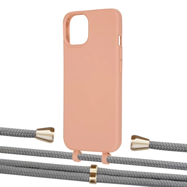 Чохол Upex Alter Eyelets for iPhone 13 Tangerine with Aide Gray and Casquette Gold (UP116134)