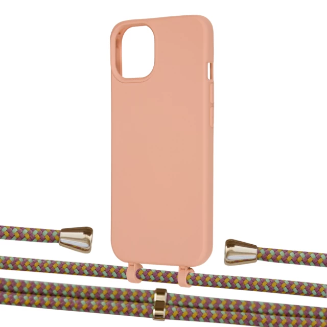 Чохол Upex Alter Eyelets for iPhone 13 Tangerine with Aide Couleur Vintage and Casquette Gold (UP116155)