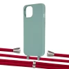 Чохол Upex Alter Eyelets for iPhone 13 Basil with Aide Red and Casquette Silver (UP116229)