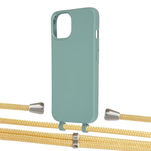 Чехол Upex Alter Eyelets for iPhone 13 Basil with Aide Banana and Casquette Silver (UP116245)