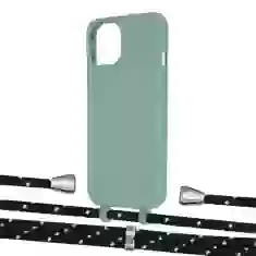 Чохол Upex Alter Eyelets for iPhone 13 Basil with Aide Black Dots and Casquette Silver (UP116247)