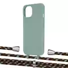 Чохол Upex Alter Eyelets for iPhone 13 Basil with Aide Cinnamon Camouflage and Casquette Silver (UP116255)