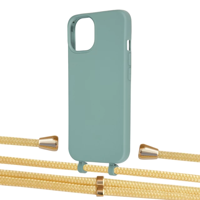 Чехол Upex Alter Eyelets for iPhone 13 Basil with Aide Banana and Casquette Gold (UP116280)