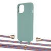 Чехол Upex Alter Eyelets for iPhone 13 Basil with Aide Blue Sunset and Casquette Gold (UP116286)