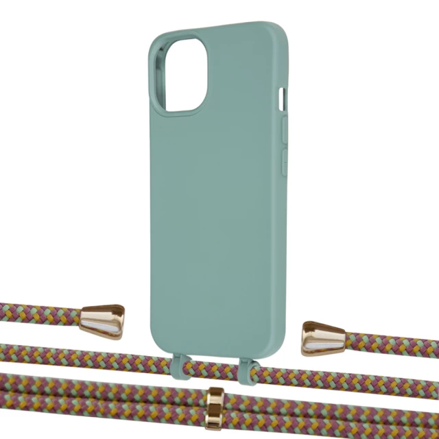 Чохол Upex Alter Eyelets for iPhone 13 Basil with Aide Couleur Vintage and Casquette Gold (UP116295)