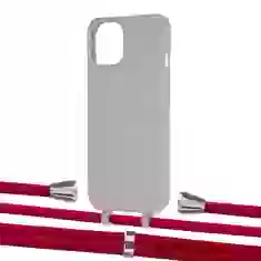 Чехол Upex Alter Eyelets for iPhone 13 Anchor with Aide Red and Casquette Silver (UP116369)