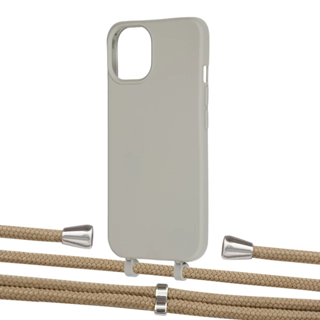 Чохол Upex Alter Eyelets for iPhone 13 Anchor with Aide Sand and Casquette Silver (UP116382)