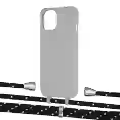 Чехол Upex Alter Eyelets for iPhone 13 Anchor with Aide Black Dots and Casquette Silver (UP116387)