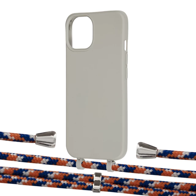 Чехол Upex Alter Eyelets for iPhone 13 Anchor with Aide Orange Azure and Casquette Silver (UP116392)