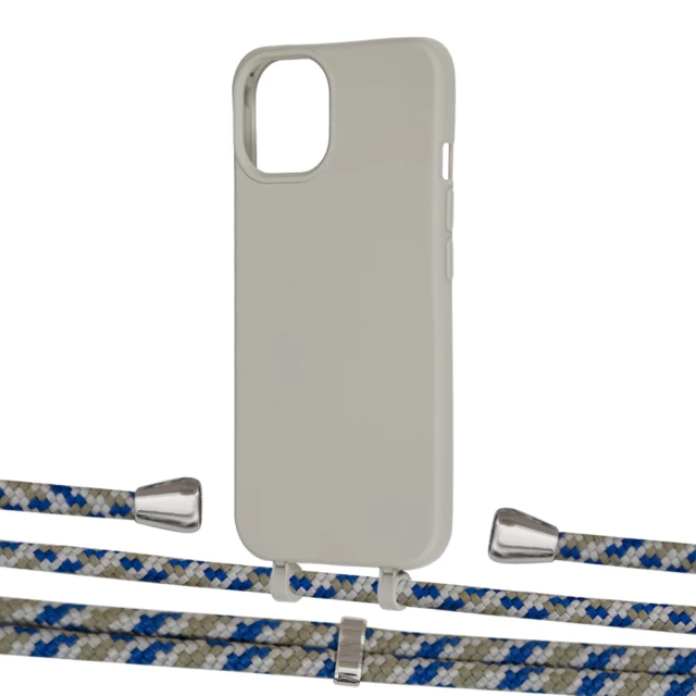 Чехол Upex Alter Eyelets for iPhone 13 Anchor with Aide Steel Camouflage and Casquette Silver (UP116396)