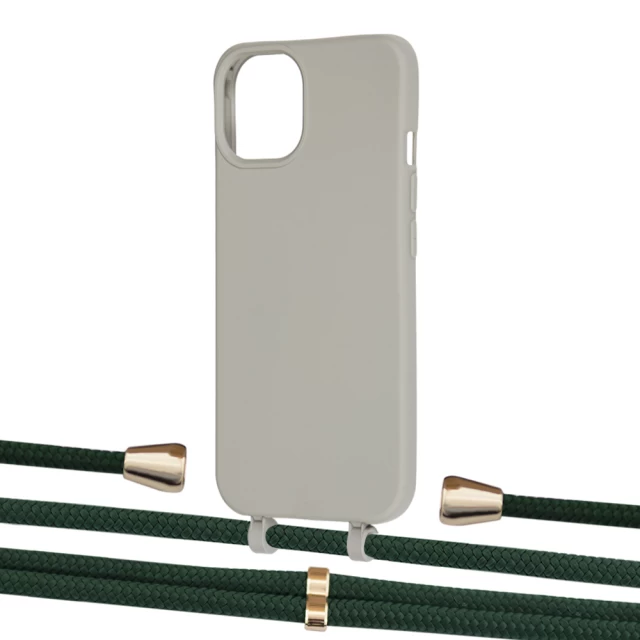 Чехол Upex Alter Eyelets for iPhone 13 Anchor with Aide Cyprus Green and Casquette Gold (UP116411)