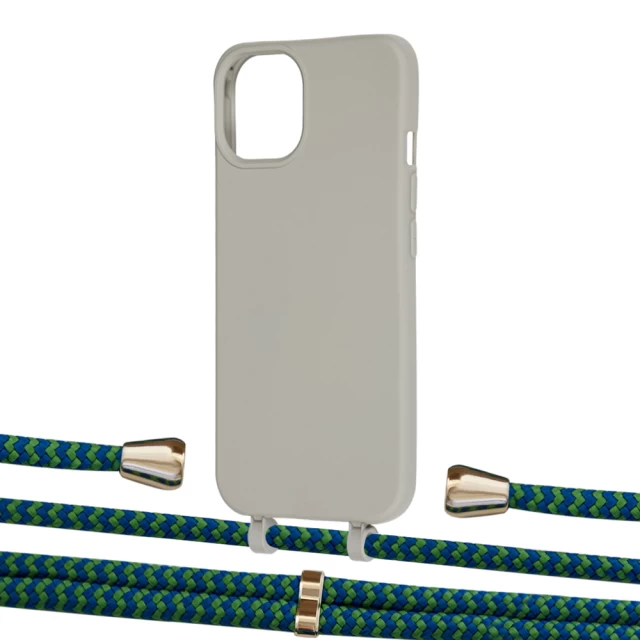 Чохол Upex Alter Eyelets for iPhone 13 Anchor with Aide Emeraude and Casquette Gold (UP116437)