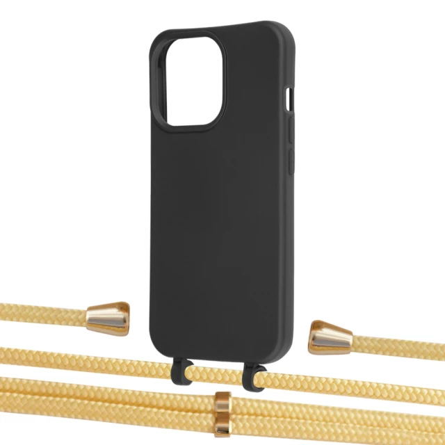 Чехол Upex Alter Eyelets for iPhone 13 Pro Onyx with Aide Banana and Casquette Gold (UP116560)