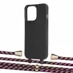 Чехол Upex Alter Eyelets for iPhone 13 Pro Onyx with Aide Burgundy Camouflage and Casquette Gold (UP116568)