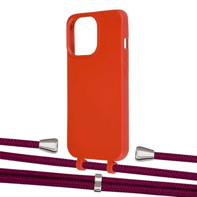 Чехол Upex Alter Eyelets for iPhone 13 Pro Red with Aide Byzantine and Casquette Silver (UP116652)