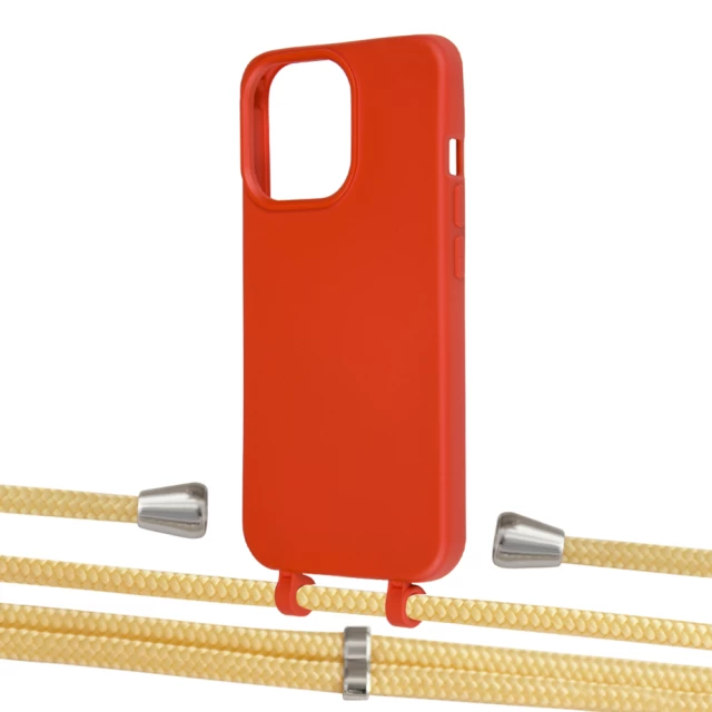 Чохол Upex Alter Eyelets for iPhone 13 Pro Red with Aide Banana and Casquette Silver (UP116665)