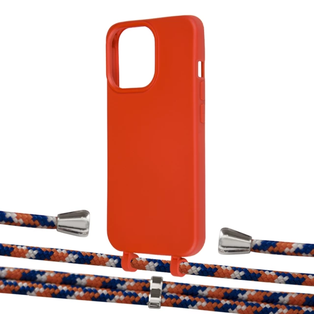 Чохол Upex Alter Eyelets for iPhone 13 Pro Red with Aide Orange Azure and Casquette Silver (UP116672)