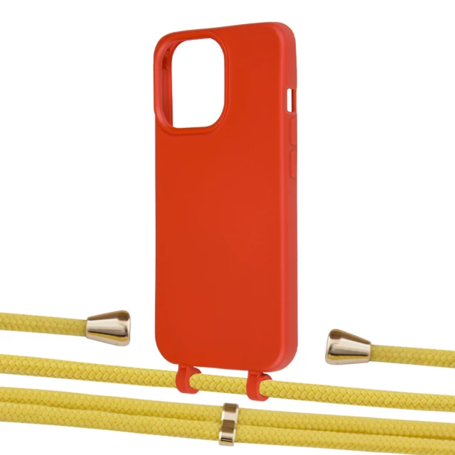 Чохол Upex Alter Eyelets for iPhone 13 Pro Red with Aide Corn and Casquette Gold (UP116686)