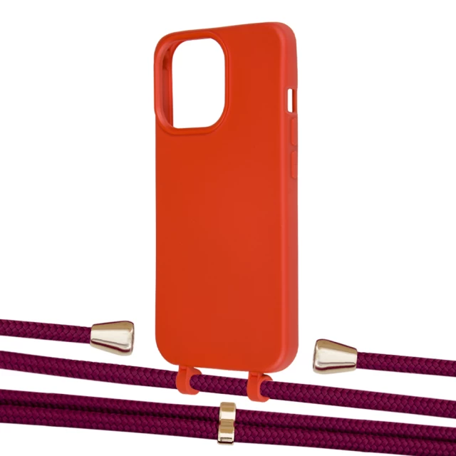 Чехол Upex Alter Eyelets for iPhone 13 Pro Red with Aide Byzantine and Casquette Gold (UP116687)