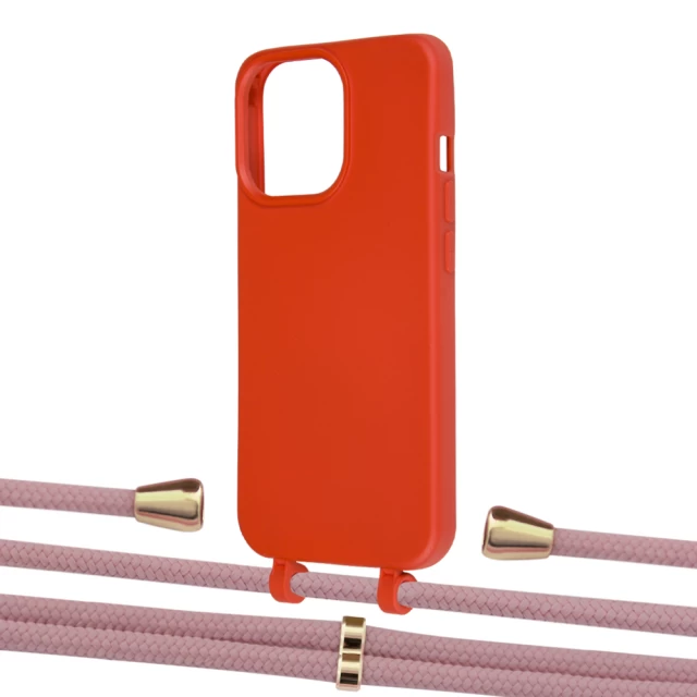 Чехол Upex Alter Eyelets for iPhone 13 Pro Red with Aide Carnation and Casquette Gold (UP116693)