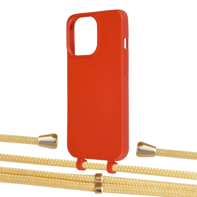 Чехол Upex Alter Eyelets for iPhone 13 Pro Red with Aide Banana and Casquette Gold (UP116700)