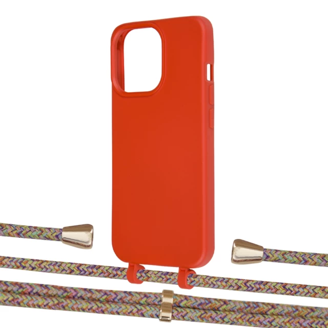 Чохол Upex Alter Eyelets for iPhone 13 Pro Red with Aide Confondre and Casquette Gold (UP116714)