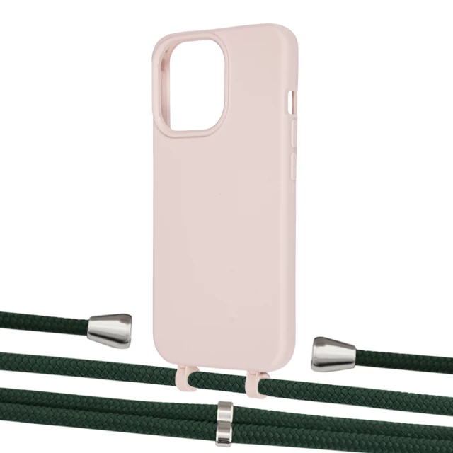 Чохол Upex Alter Eyelets for iPhone 13 Pro Crepe with Aide Cyprus Green and Casquette Silver (UP116796)