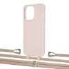 Чехол Upex Alter Eyelets for iPhone 13 Pro Crepe with Aide Peony Pink and Casquette Silver (UP116803)