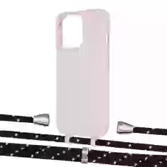 Чохол Upex Alter Eyelets for iPhone 13 Pro Crepe with Aide Black Dots and Casquette Silver (UP116807)