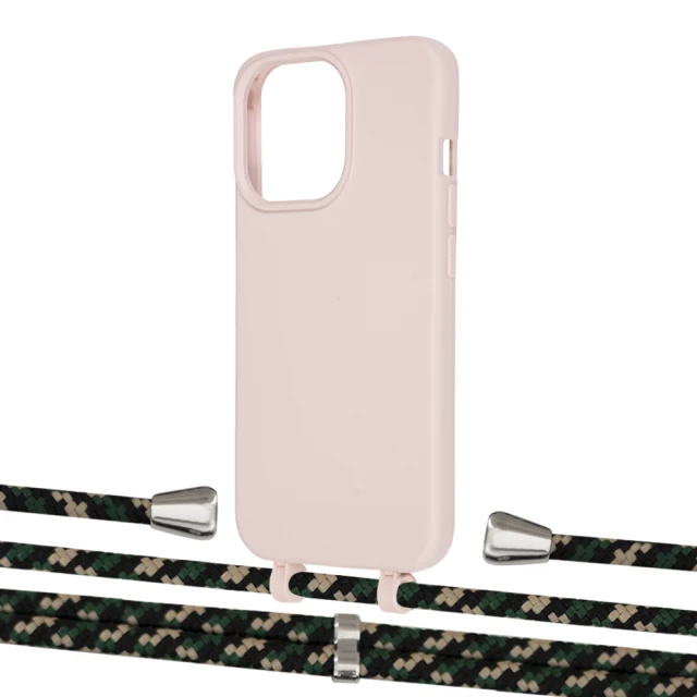 Чохол Upex Alter Eyelets for iPhone 13 Pro Crepe with Aide Juniper Camouflage and Casquette Silver (UP116814)