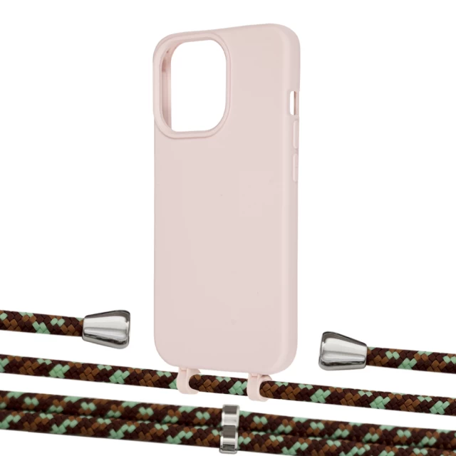 Чохол Upex Alter Eyelets for iPhone 13 Pro Crepe with Aide Cinnamon Camouflage and Casquette Silver (UP116815)