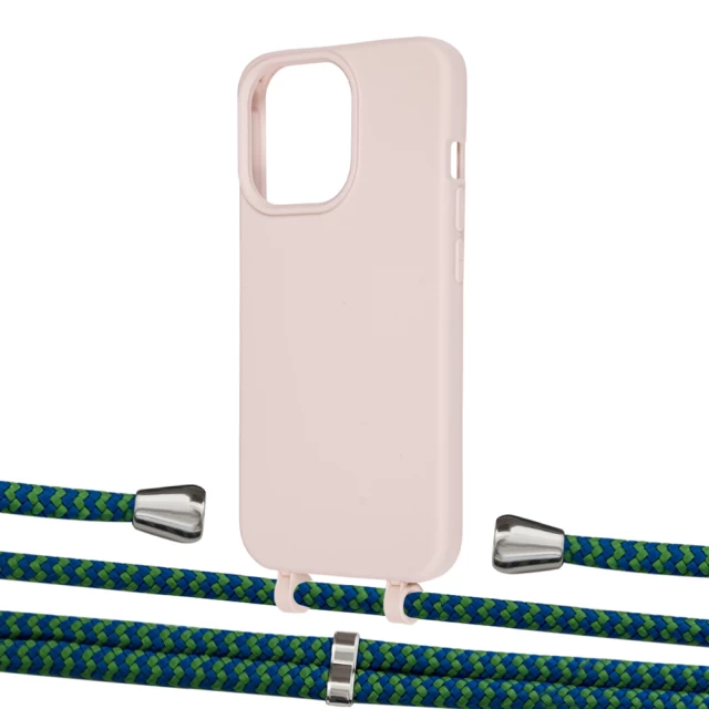 Чохол Upex Alter Eyelets for iPhone 13 Pro Crepe with Aide Emeraude and Casquette Silver (UP116822)