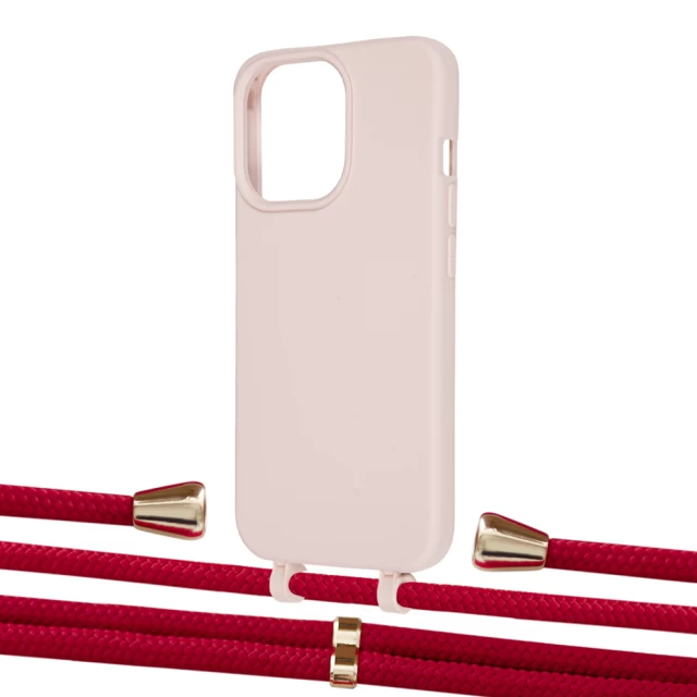 Чехол Upex Alter Eyelets for iPhone 13 Pro Crepe with Aide Red and Casquette Gold (UP116824)