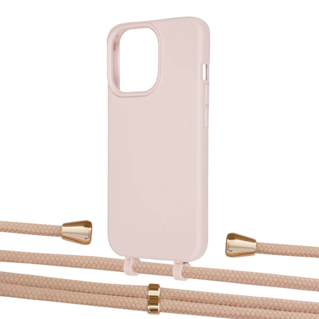 Чохол Upex Alter Eyelets for iPhone 13 Pro Crepe with Aide Creole Pink and Casquette Gold (UP116839)