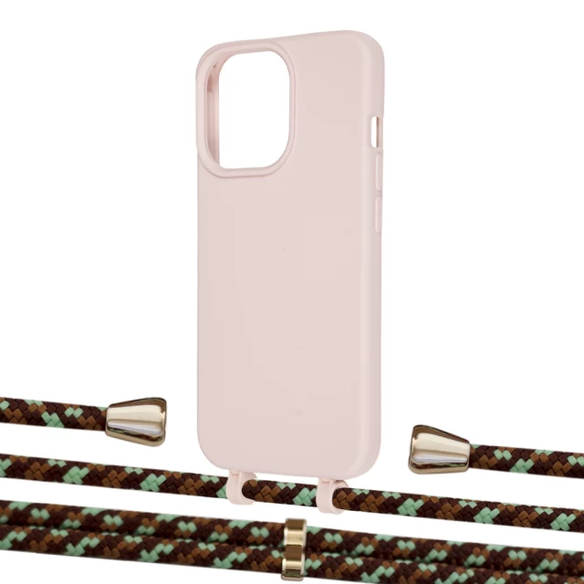 Чохол Upex Alter Eyelets for iPhone 13 Pro Crepe with Aide Cinnamon Camouflage and Casquette Gold (UP116850)